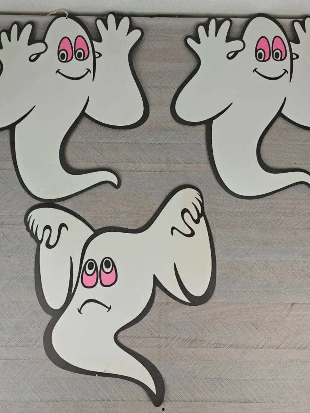 Vintage Beistle Co. Ghost Die-Cut Halloween Décor Lot Of 3 Double-Sided USA Made
